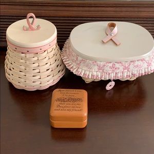Longaberger breast cancer awareness small basket